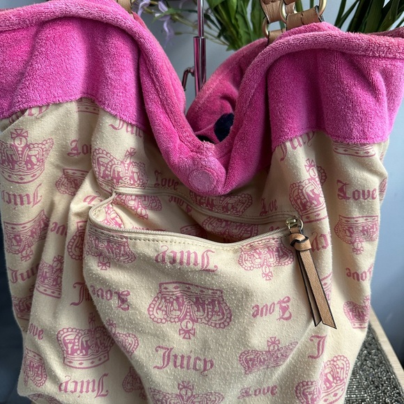 Y2K Vintage Juicy Couture “Choose Juicy” large terry tote bag - Picture 5 of 14